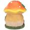 6.25" Orange Mushroom House Outdoor Garden Statue